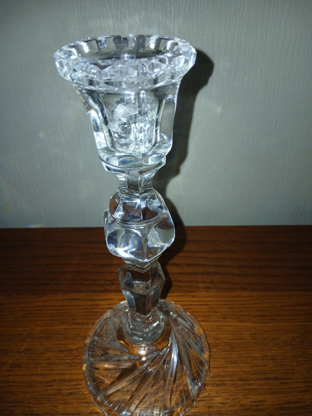 kandelaar hoog 26cm, Antiek en Kunst, Antiek | Kandelaars, Ophalen, Glas