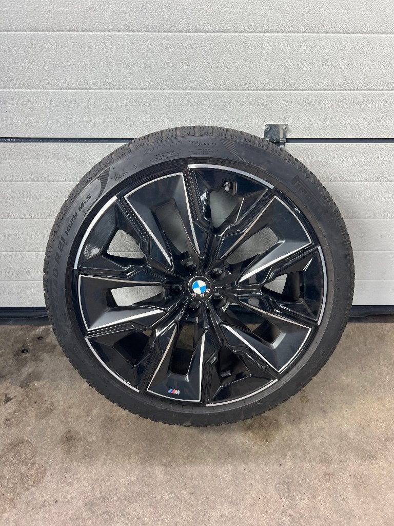 BMW 7 Serie G70 21 inch winterset, Ophalen, Gebruikt, 255 mm, Banden en Velgen