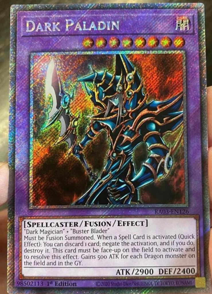 Yu-Gi-Oh! Dark Paladin RA03 1st Edition Mint !, Hobby en Vrije tijd, Verzamelkaartspellen | Yu-gi-Oh!, Ophalen of Verzenden, Zo goed als nieuw