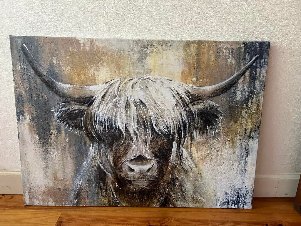 Schilderij schotse hooglander, Ophalen