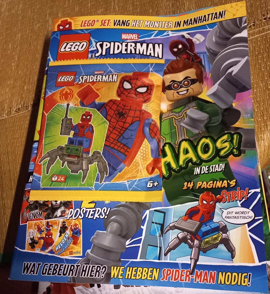 Lego Spiderman met Spiderwalker , magazine met de minifigure, Ophalen of Verzenden, Nieuw, Inclusief minifiguren