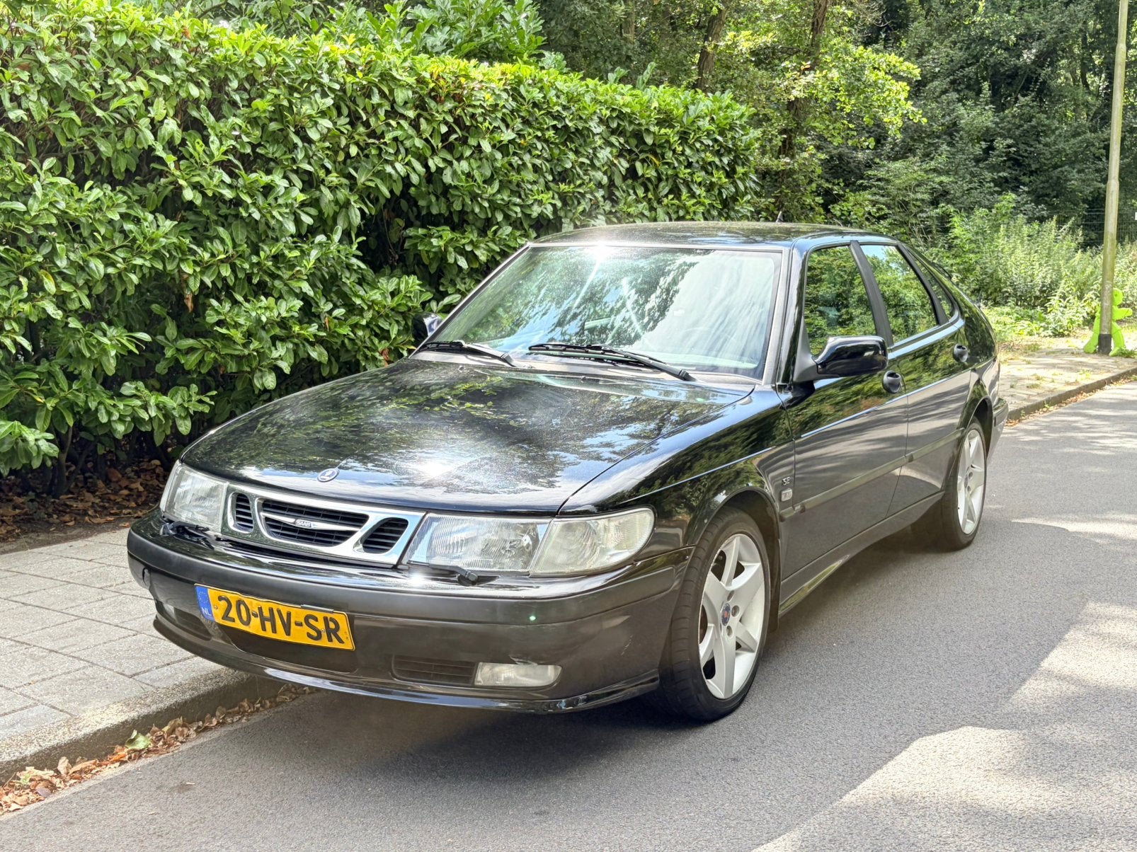 Saab 9-3 2.0 Turbo AUT 2002 Zwart, Auto's, Saab, 1340 kg, 4 cilinders, Zwart, Bedrijf