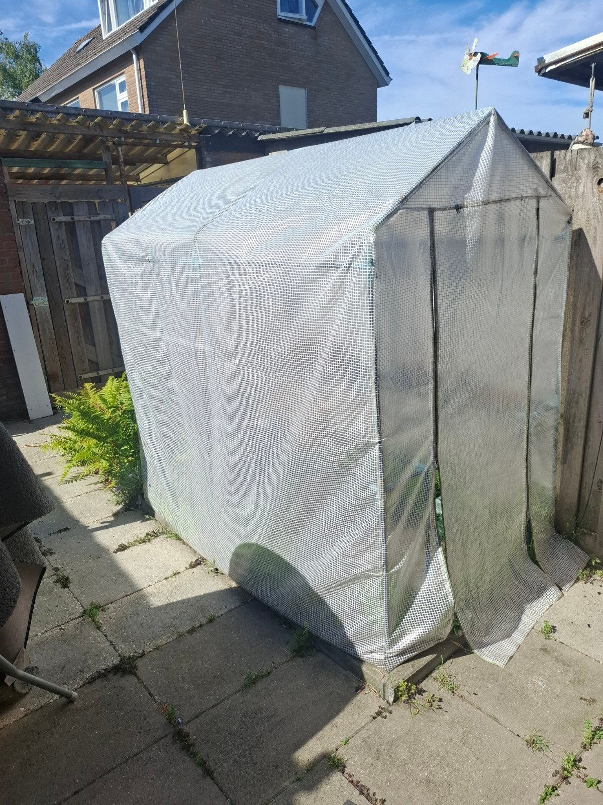 Compacte Kweekkas met Folie Panelen, Tuin en Terras, Kassen, Gebruikt, Kweekkas, Staal, Folie, Ophalen of Verzenden