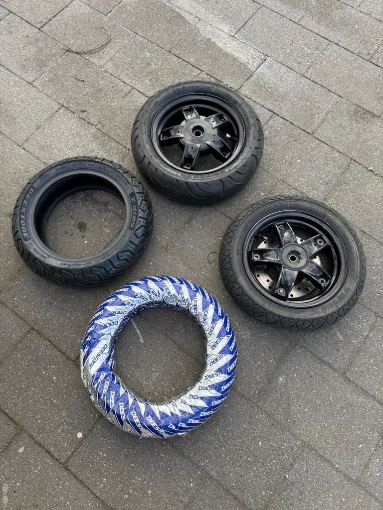 Set motorvelgentekoop met nieuwe banden, Ophalen of Verzenden, Overige typen