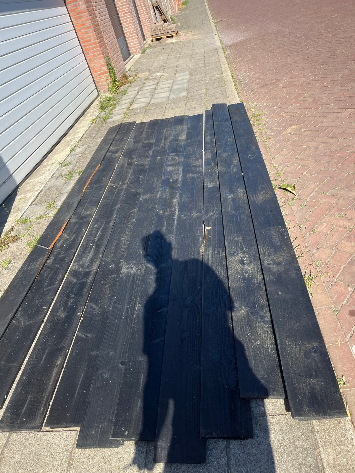 Zweeds rabat  douglas zwart 4 mtr, Ophalen