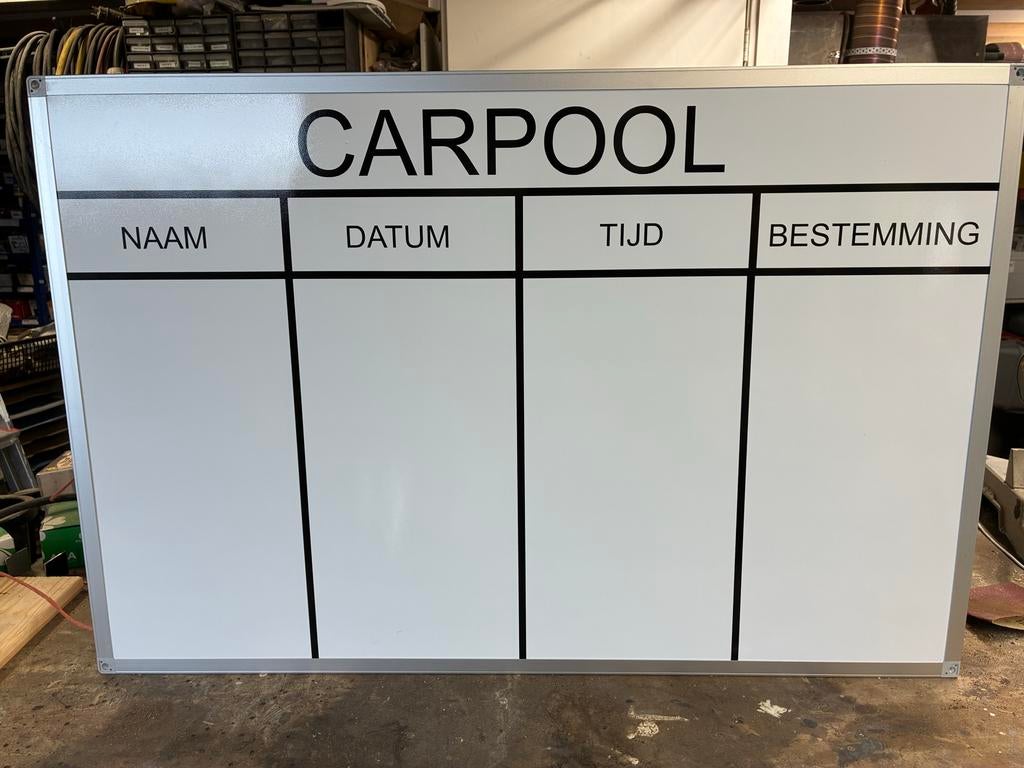 Carpool borden 90 x 60 cm 5 stuks, Ophalen of Verzenden, Krijtbord