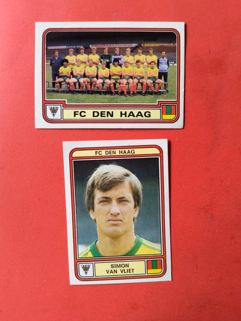Panini Voetbal 80 voetbalplaatjes  FC Den Haag en Go Ahead, Ophalen of Verzenden, Gebruikt, Overige binnenlandse clubs, Poster, Plaatje of Sticker