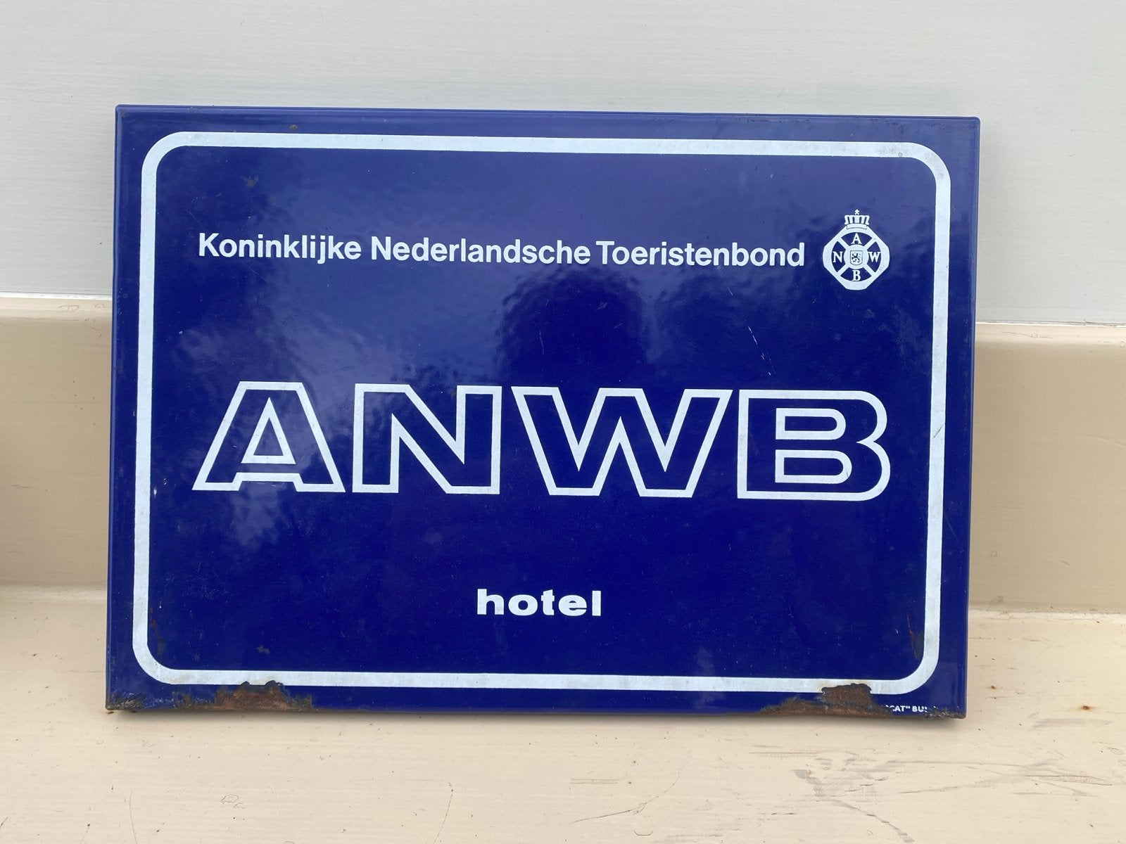 Vintage ANWB Hotel Emaille Bord - Koninklijke Nederlandse To, Ophalen of Verzenden