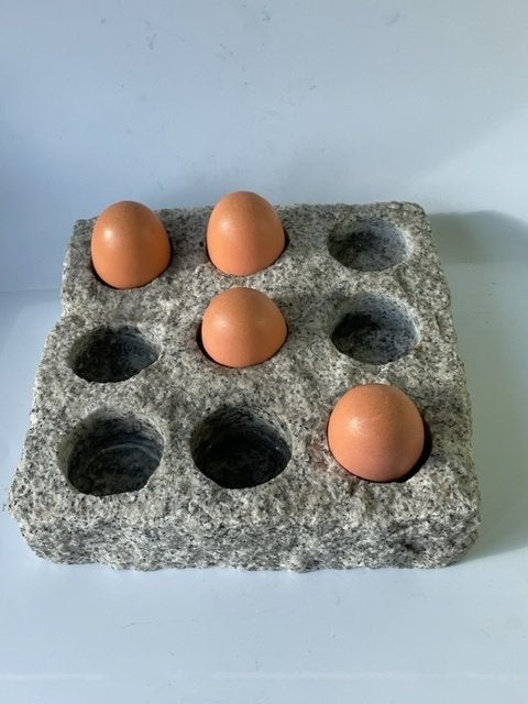 Betonnen kaarsenhouder voor 9 kaarsen / theelichtjes. Eieren, Huis en Inrichting, Ophalen, Zo goed als nieuw, Grijs, Steen/keramiek