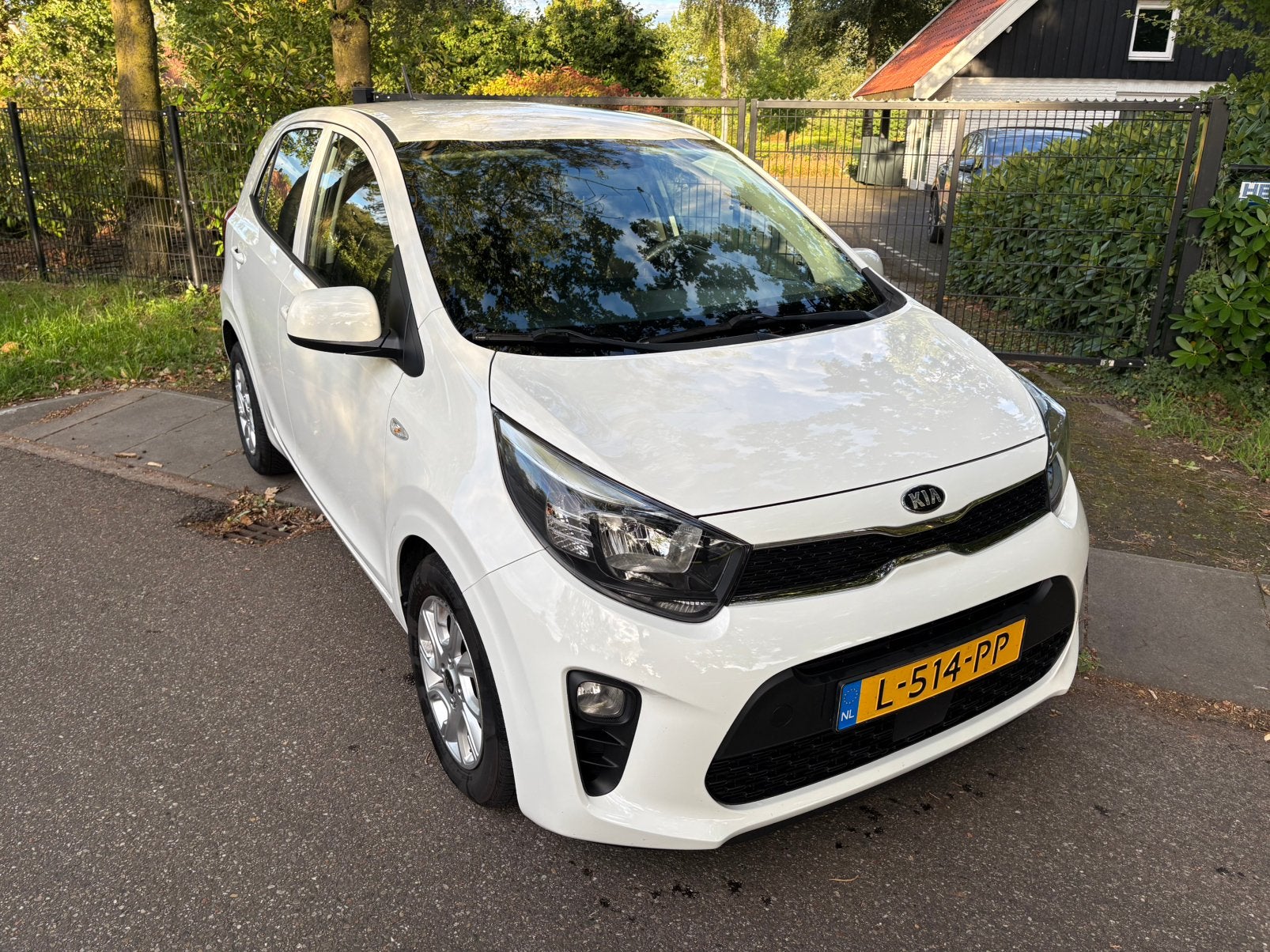 Kia Picanto 1.0 MPi 67pk 5-zits 2021 Wit, Auto's, Voorwielaandrijving, Stof, Wit, Origineel Nederlands