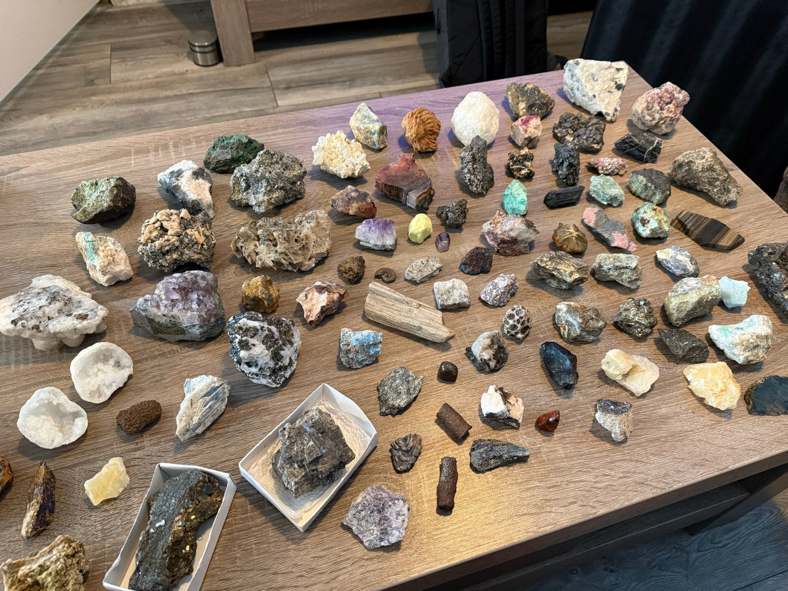 Edelstenen & Mineralen Collectie 80+ stuks met Trommel, Ophalen, Mineraal