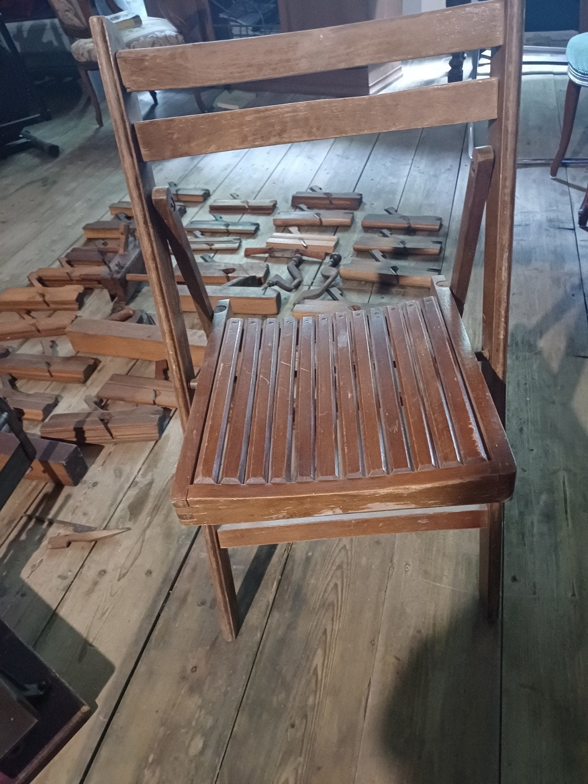 Ouderwetse klapstoelen beuken, Antiek en Kunst, Ophalen
