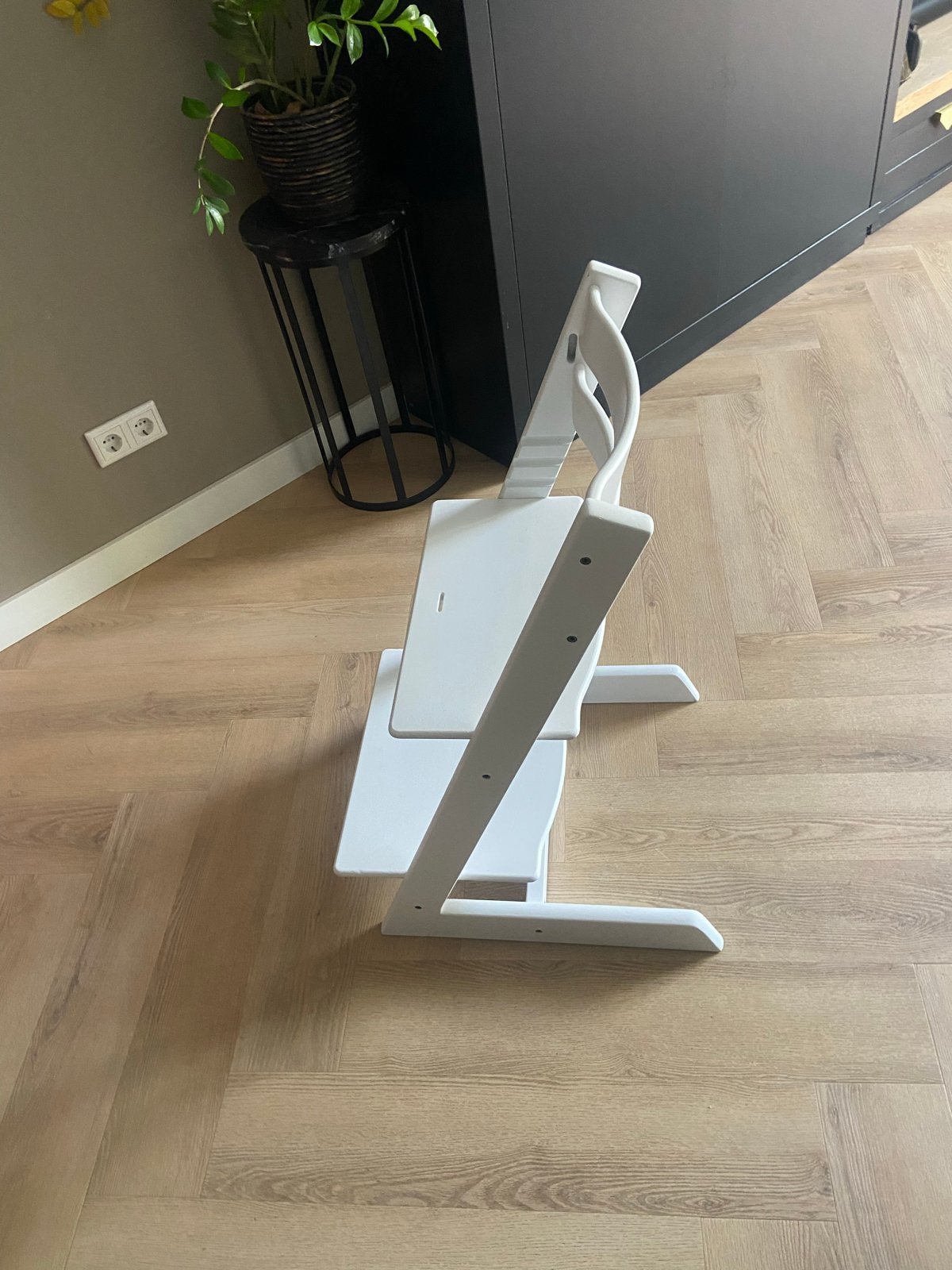 Stokke Tripp Trapp meegroeistoel wit, Ophalen of Verzenden, Gebruikt, Meegroeistoel, Aanschuifbaar