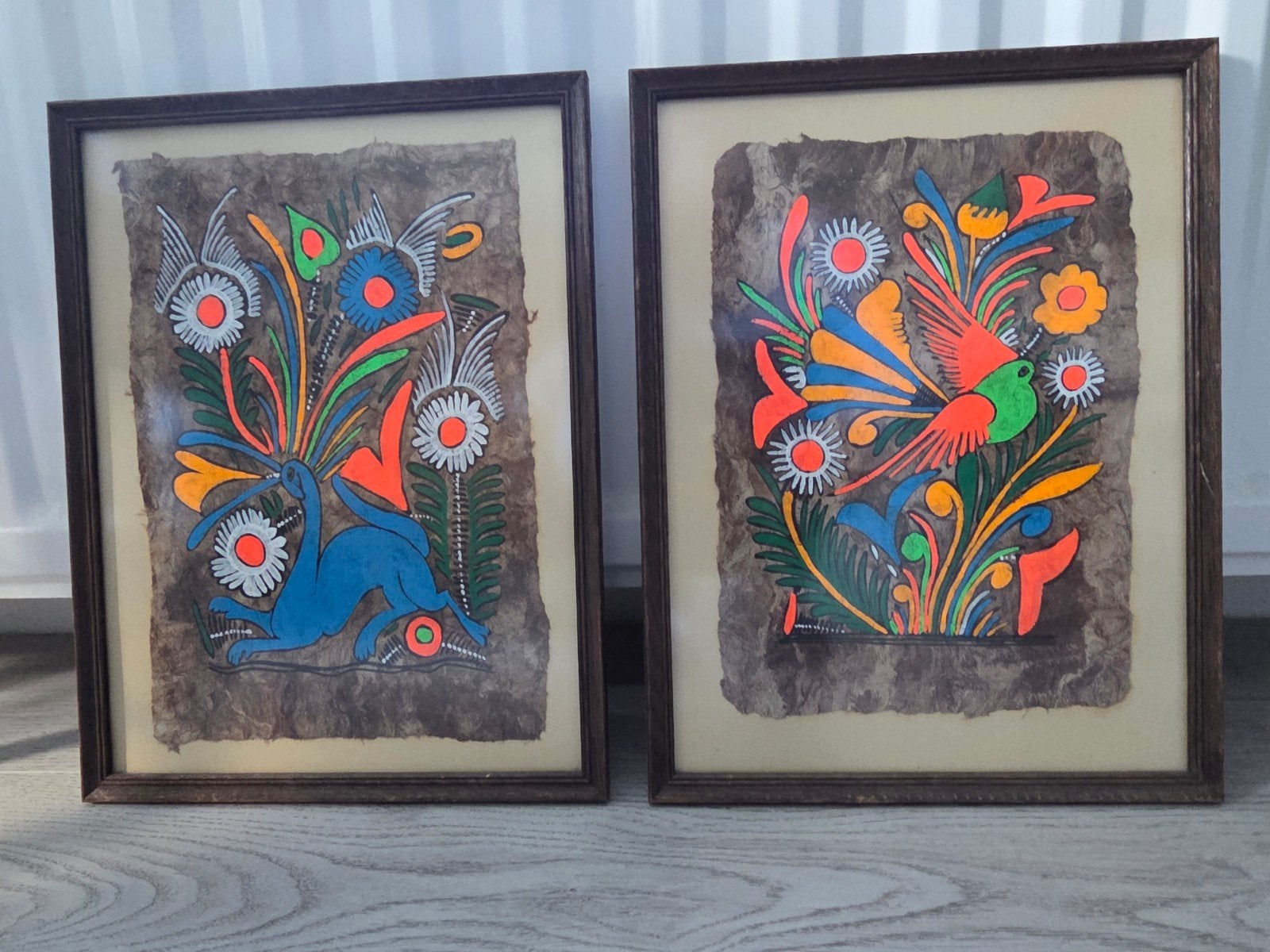 2 x Mexicaanse amatebastkunst, Mexico, Ophalen