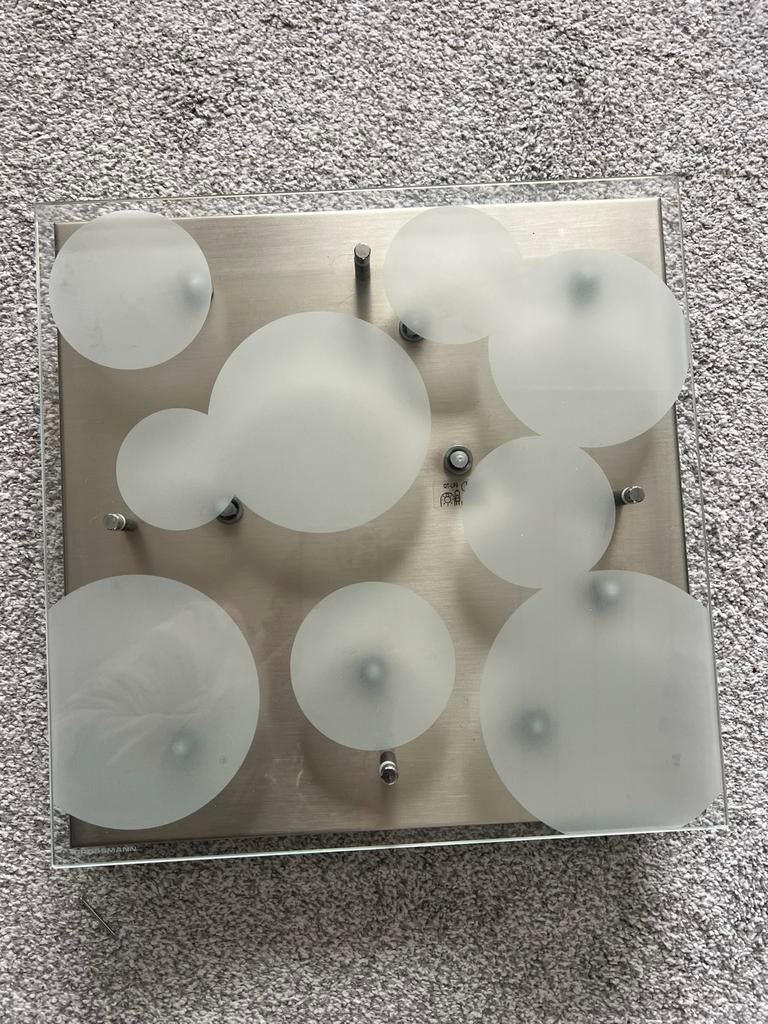 Grossmann plafondlamp, 32x32 cm, Huis en Inrichting, Ophalen, Zo goed als nieuw, Glas