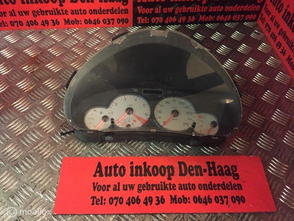 Peugeot 206 ('98-'09) Tellerhuis Km teller 9645847380, Gebruikt, Ophalen of Verzenden, Peugeot, Peugeot