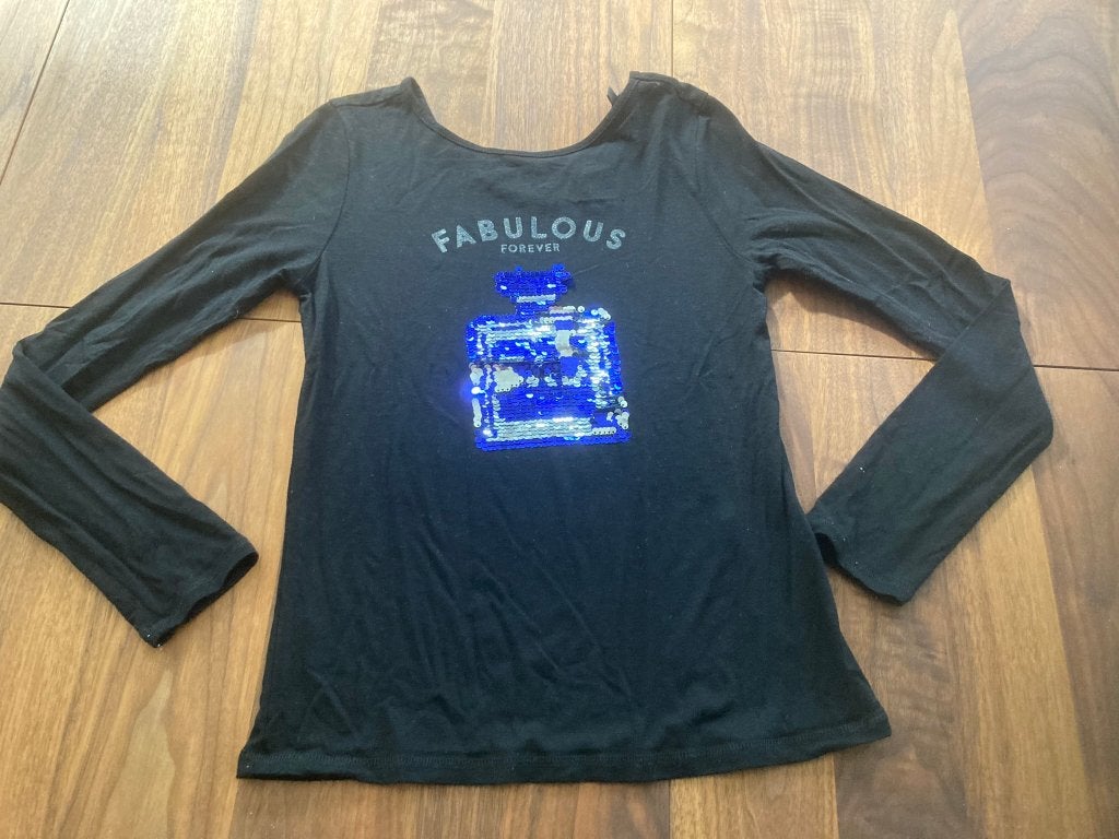 Coolcat longsleeve zwart shirt fabulous glitters mt 146-152!, Meisje, Coolcat, Ophalen of Verzenden, Zo goed als nieuw