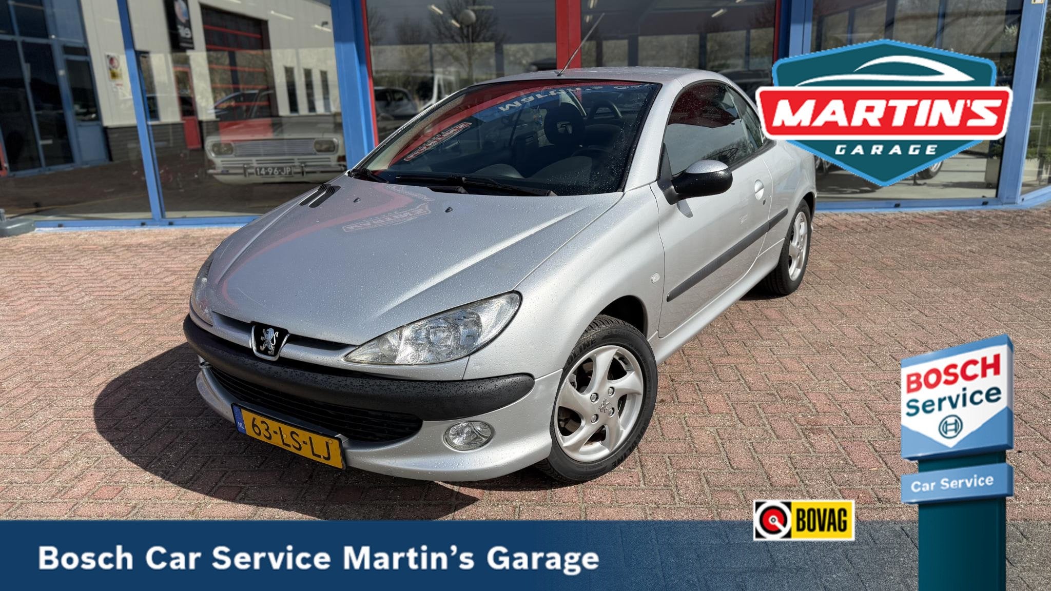 Peugeot 206 CC 1.6-16V Dak werkt niet volledig! nu mee 500 e, Voorwielaandrijving, Stof, Gebruikt, 4 cilinders