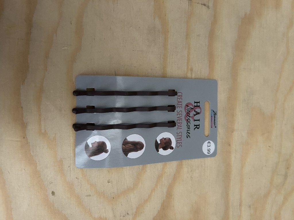 Zenner 3-delige haarstylingset – bruin, Haarspeld, ., Nieuw, Ophalen of Verzenden