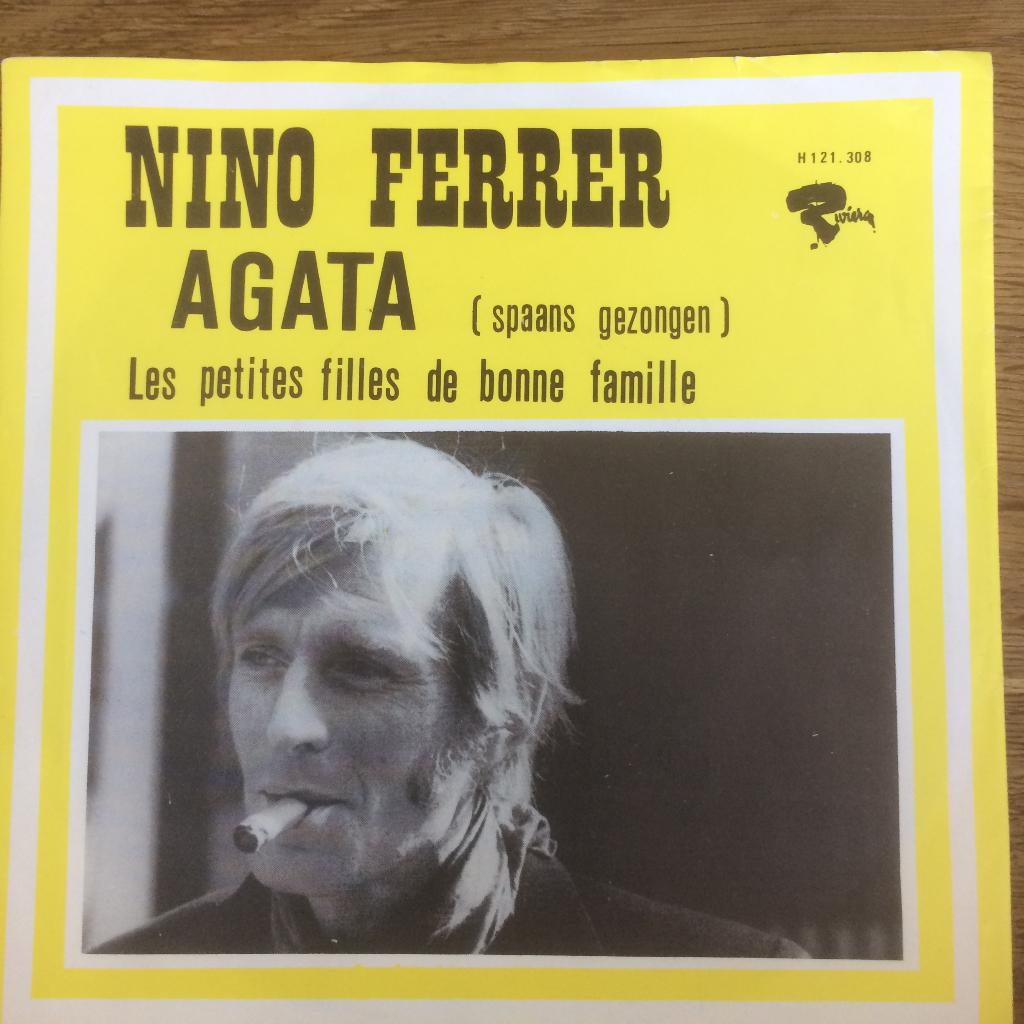 Nino Ferrer Agata 7" FH 70s espanol Spanish chanson spaans, Gebruikt, 7 inch, Single, Ophalen of Verzenden