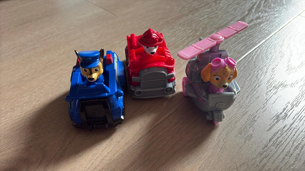 PAW Patrol Deluxe Rescue Racers, 3 stuks., Ophalen, Zo goed als nieuw