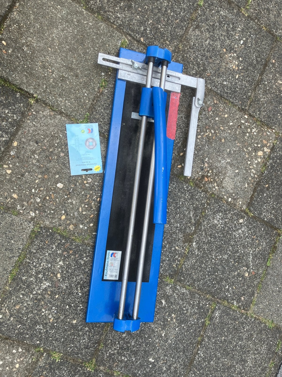 Kaufman Tegelsnijder 600 mm incl. reserve snijwiel, Ophalen, Gebruikt