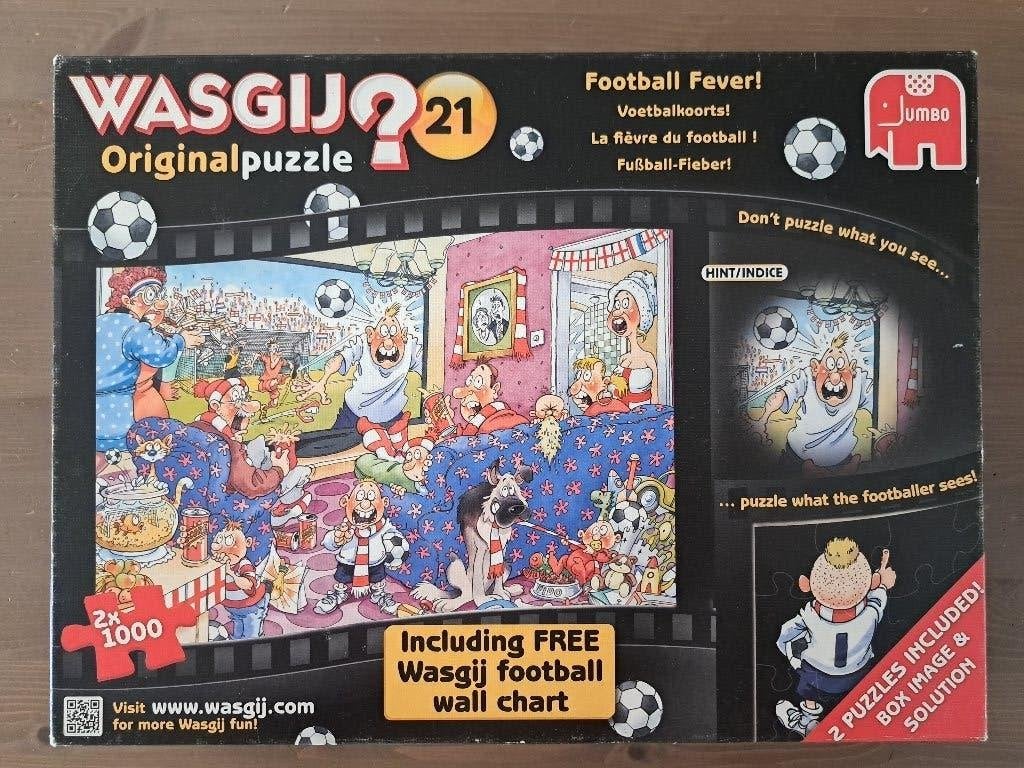 Legpuzzel Wasgij Original 21 – Voetbalkoorts –2x1000 stukjes, Ophalen, 500 t/m 1500 stukjes, Gebruikt, Legpuzzel