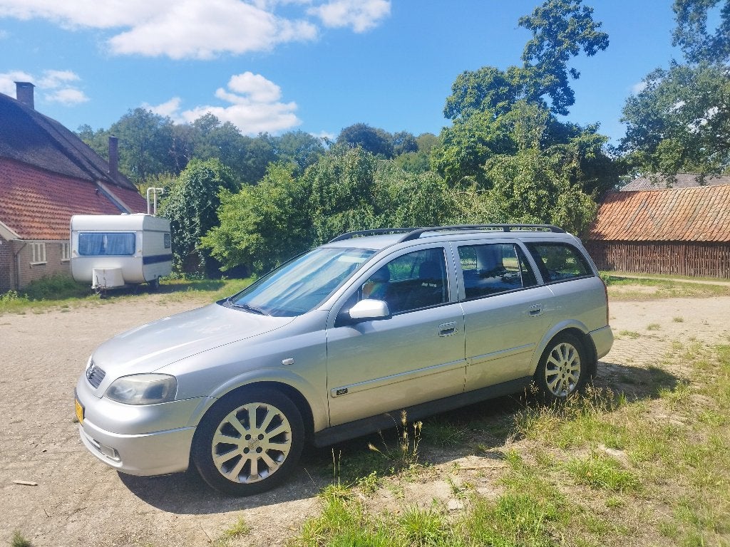 Opel Astra G Caravan 1.6, ruim jaar APK, Voorwielaandrijving, Stof, 1145 kg, 4 cilinders