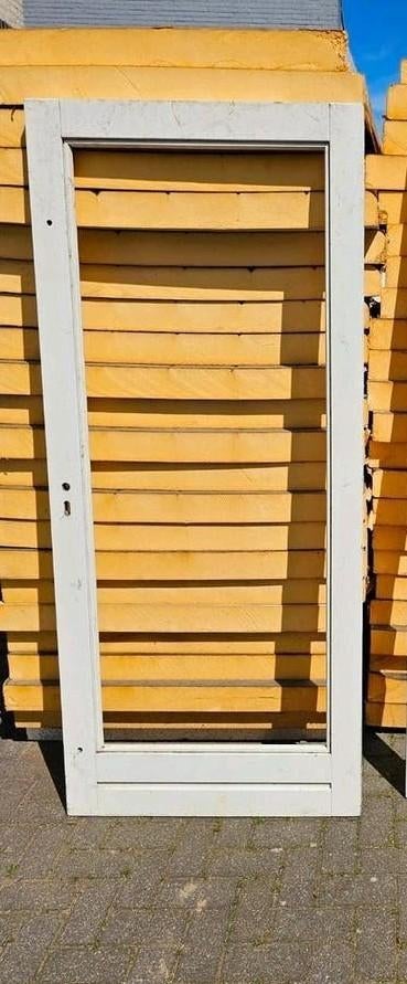 NIEUW 1 stuks hardhouten buitendeur, Ophalen, 80 tot 100 cm, Nieuw, Buitendeur
