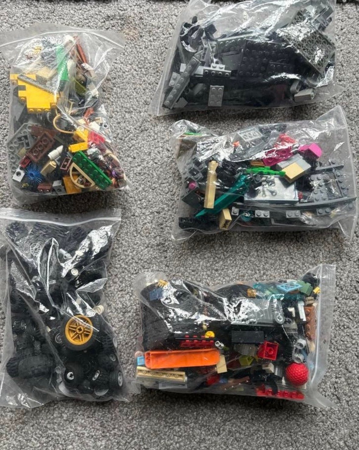 LEGO onderdelen zakjes - grijs, zwart, gemengd, Ophalen of Verzenden, Gebruikt, Overige merken