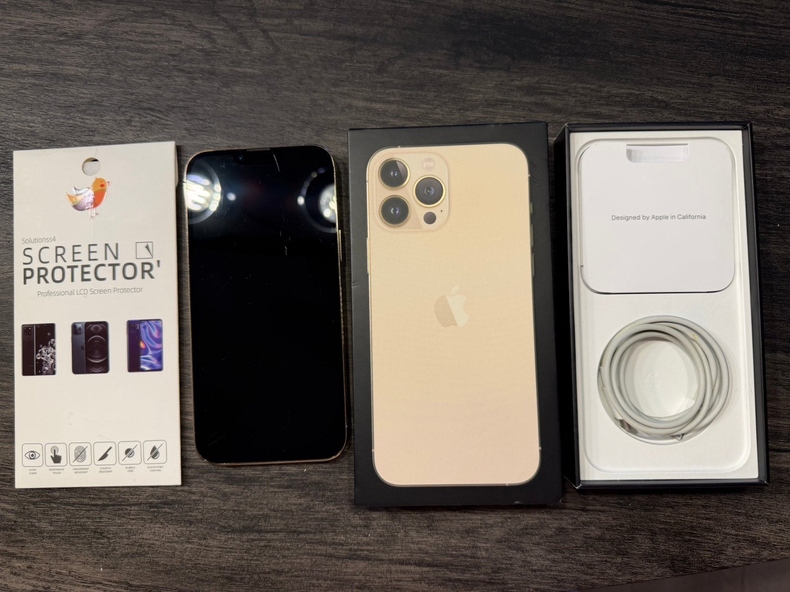 iPhone 13 Pro Max 128GB Gold – werkt perfect – incl. kabel, Ophalen, 78 %, IPhone 13 Pro Max, Zonder simlock
