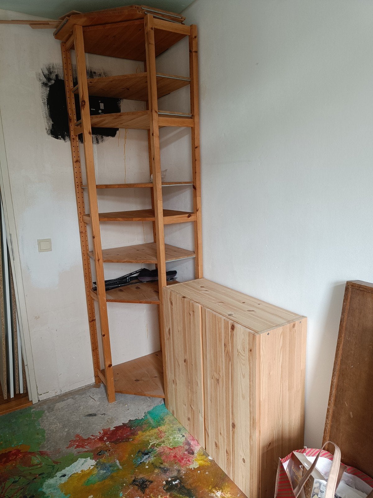 Ivar dichte kast van grenenhout, Ophalen, Met deur(en), 50 tot 100 cm, Zo goed als nieuw