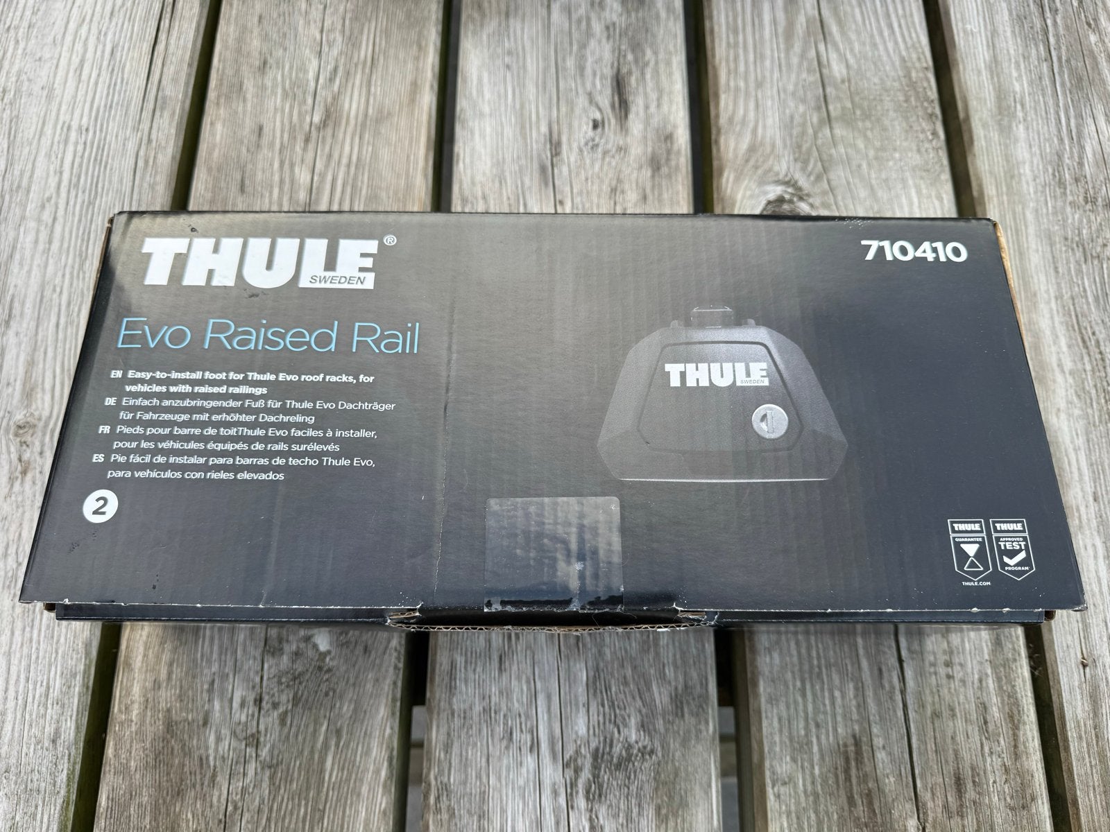 Thule Evo Raised Rail 710410 Voetenset voor dakdrager, Auto diversen, Dakdragers, Ophalen of Verzenden, Gebruikt