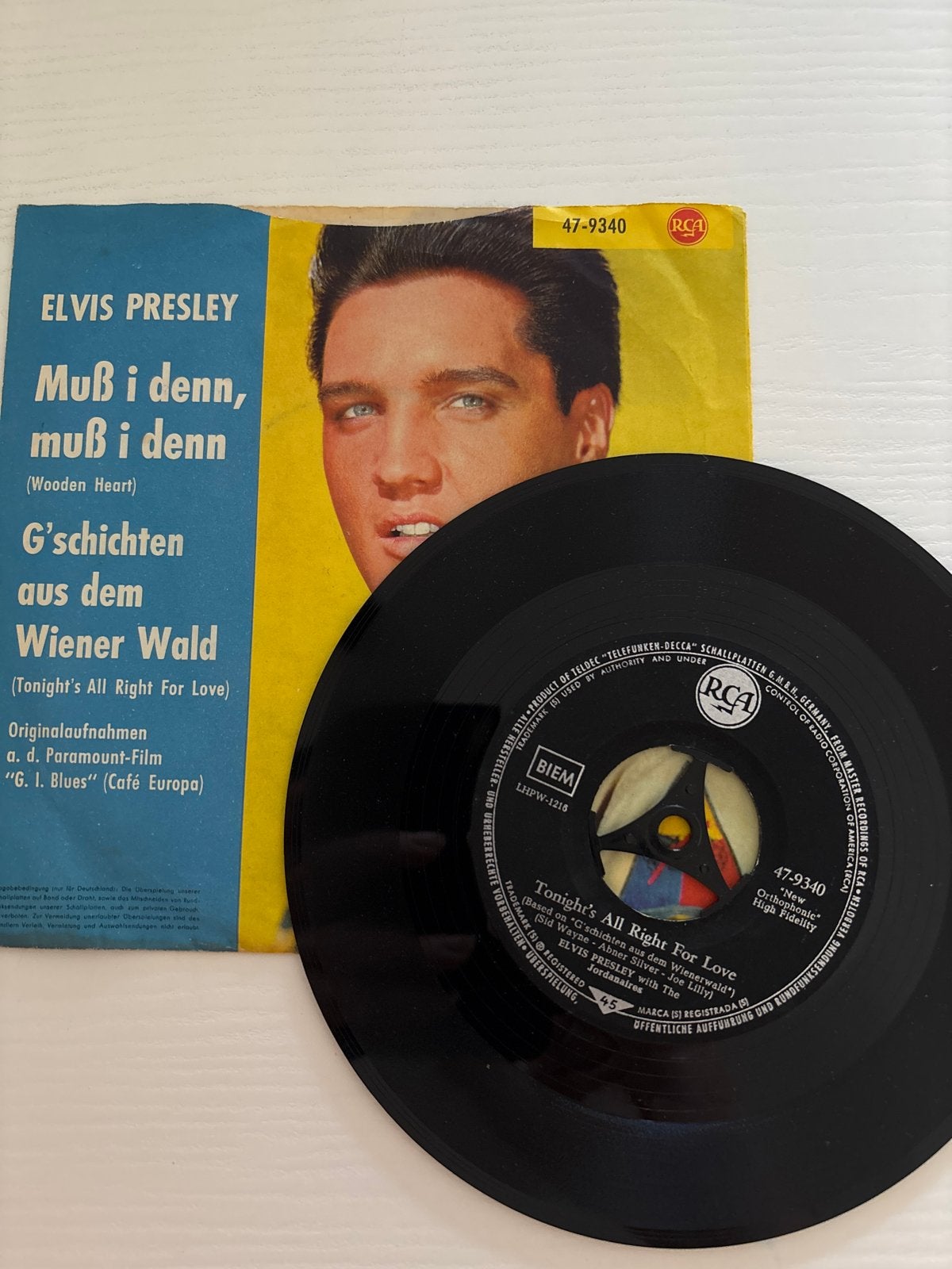 Elvis Presley - Muß i denn, muß i denn (Wooden Heart) 45 toe, Ophalen of Verzenden, Gebruikt, Cd of Plaat