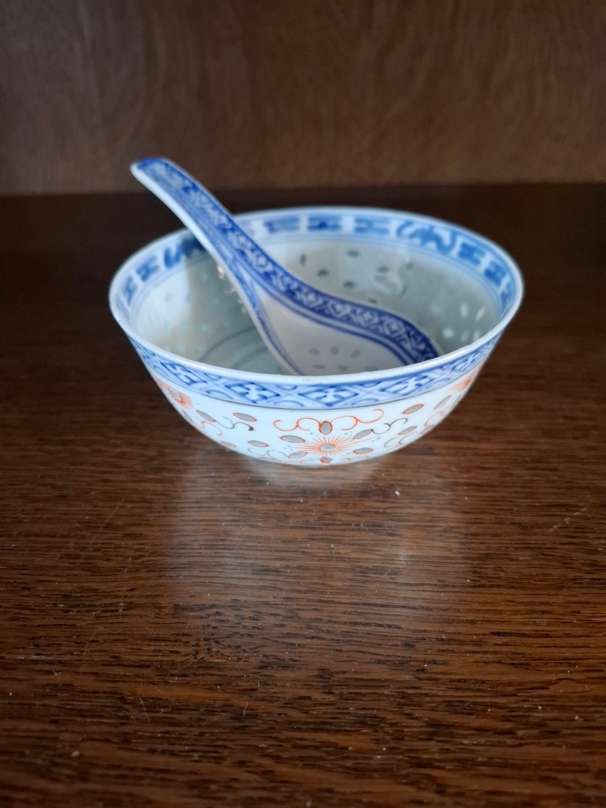Chinese rijstkom met lepel, Ophalen of Verzenden