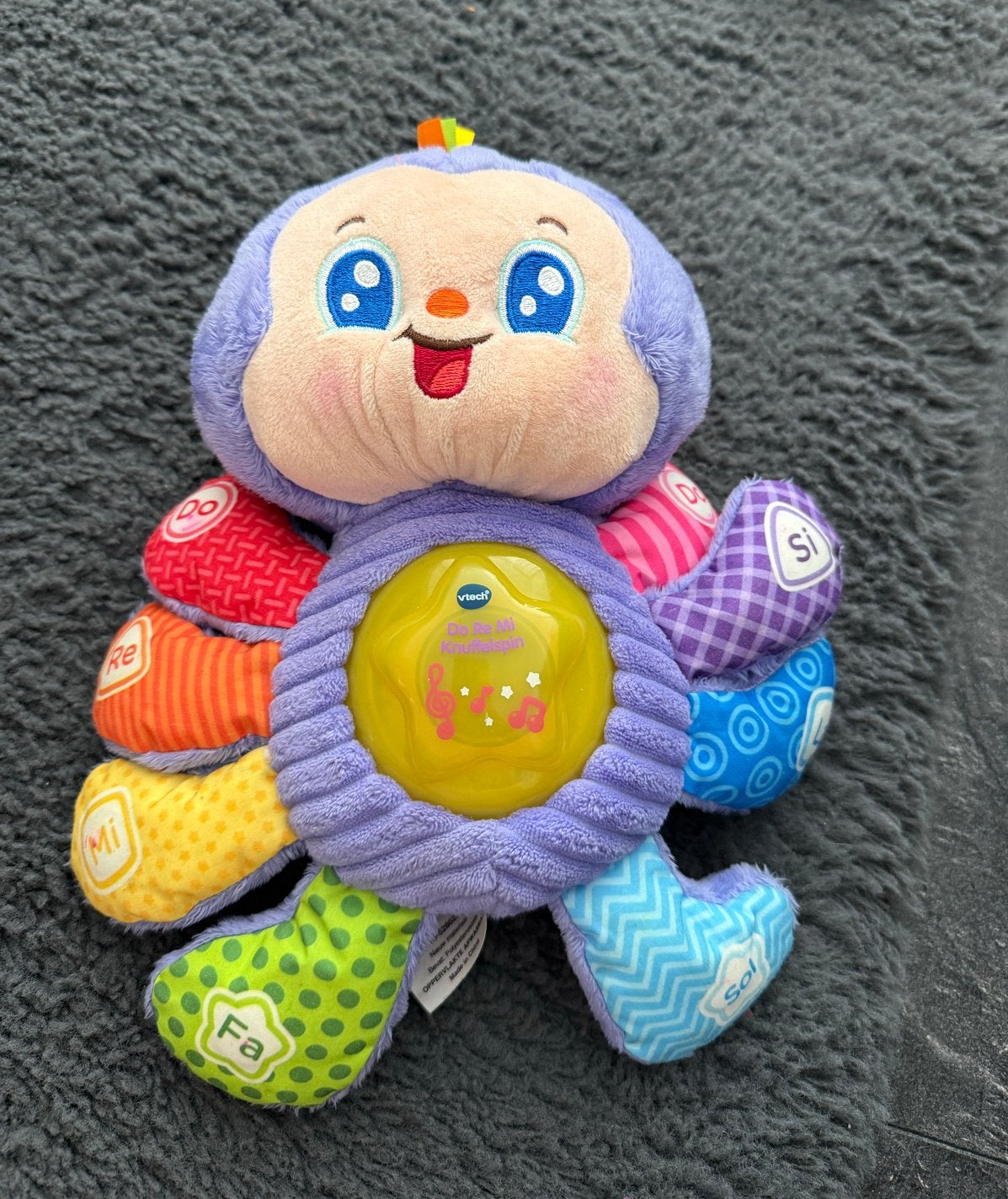 VTech Knuffelspin met licht en geluid, Ophalen of Verzenden, Zo goed als nieuw, Overige typen, Met licht