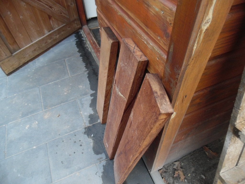 Hard houten dorpels, Ophalen, Zo goed als nieuw, Buitendeur, Minder dan 200 cm