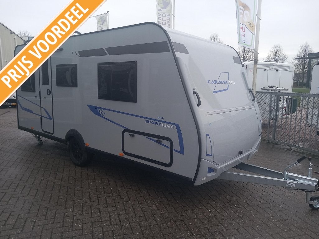 Caravelair Sport Line 492 enkele bedden, Caravans en Kamperen, Rondzit, Bedrijf, 5 tot 6 meter, Schokbreker