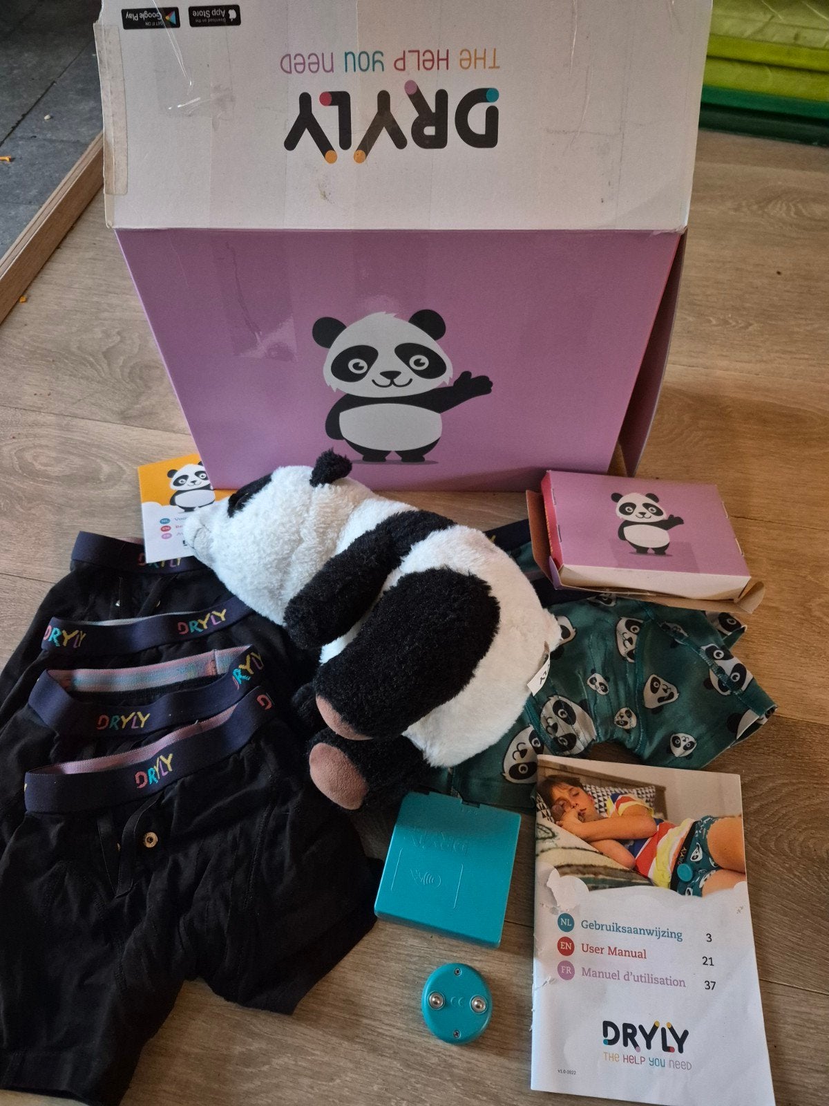 Dryly plaswekker panda/zwarte onderbroeken (6x maat 110/116), Ophalen of Verzenden, Dryly, Jongen of Meisje