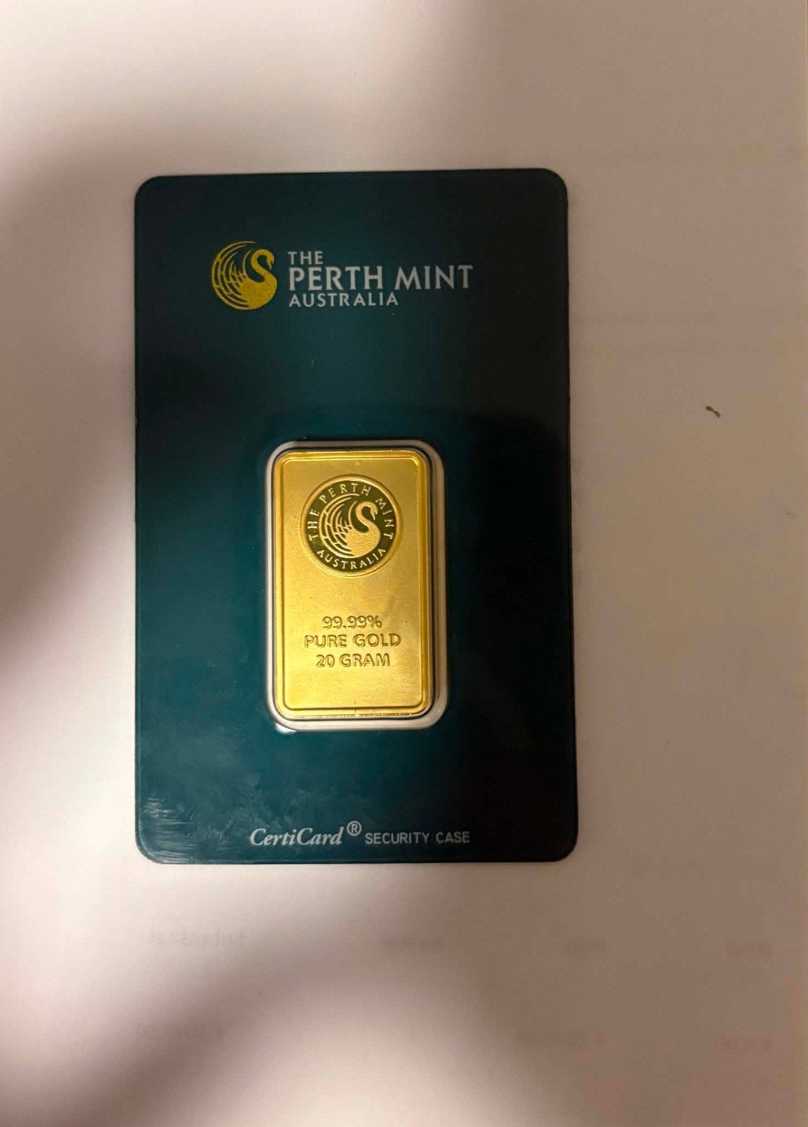 The Perth Mint 20 gram Goudbaar - Gecertificeerd, Ophalen of Verzenden