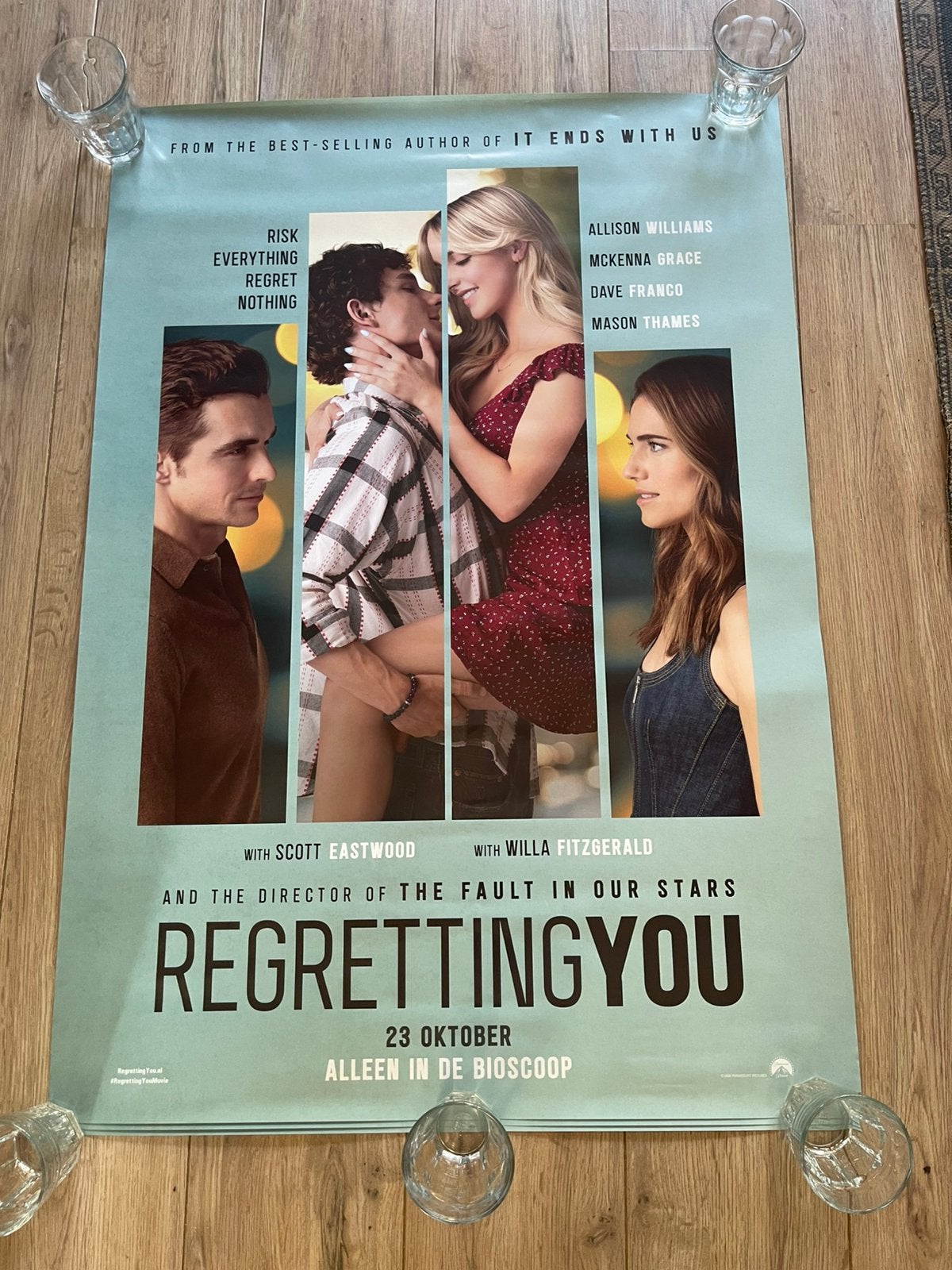 Regretting you - Filmposter 100 x 70 cm dubbelzijdig, Ophalen of Verzenden, Zo goed als nieuw, Deurposter of groter, Film en Tv