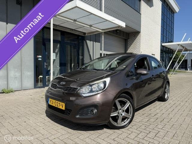 Kia Rio 1.4 CVVT Super Pack Bomvol Pano Automaat Leer stuur, Auto's, Euro 5, 450 kg, Gebruikt, 4 cilinders