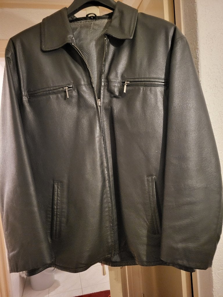 heren leren jas, Kleding | Heren, Ophalen, Zwart, Nieuw, Overige