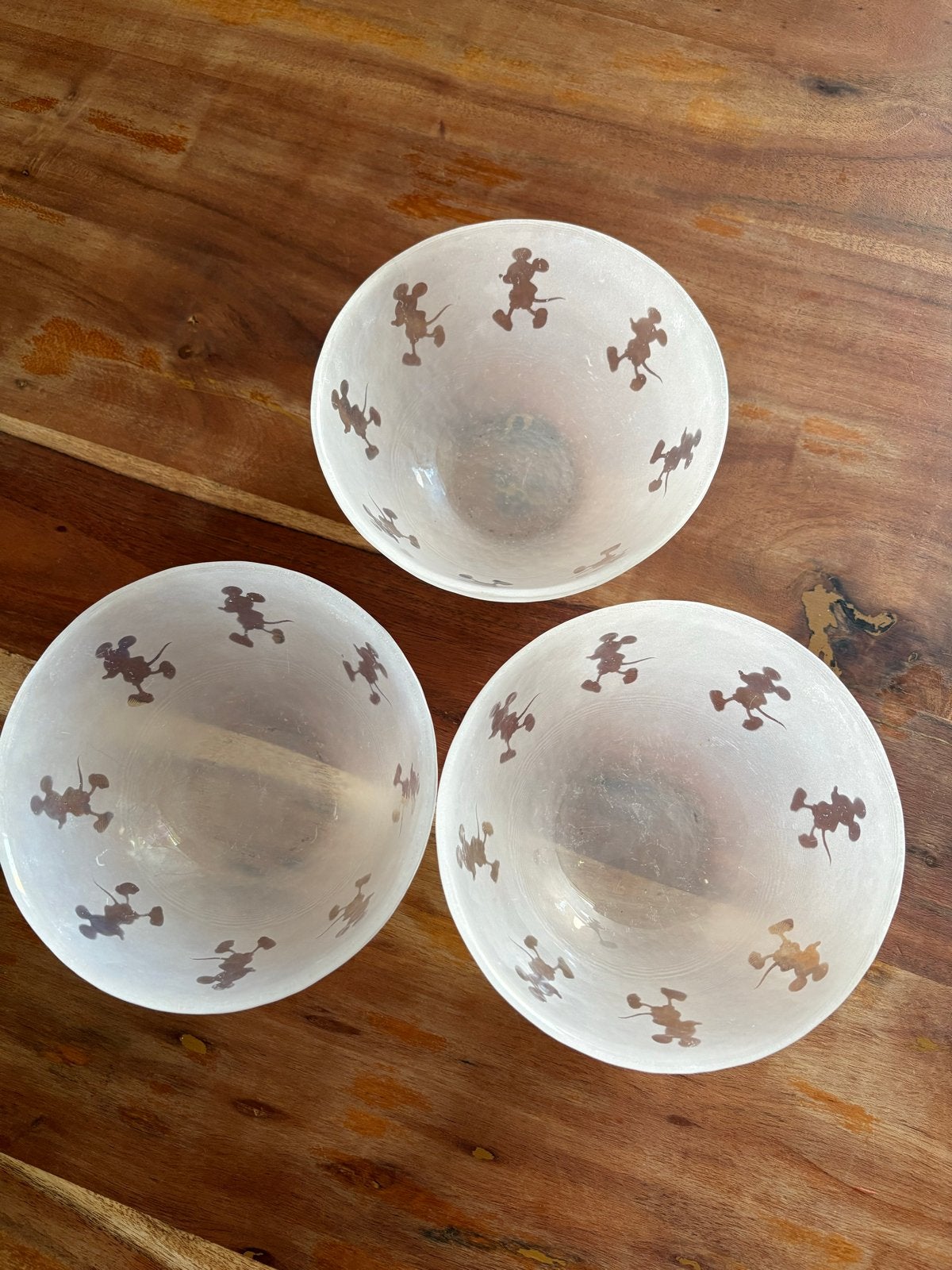Disneyland schaaltjes Mickey Mouse - Melkglas (14 cm), Ophalen of Verzenden, Mickey Mouse, Gebruikt, Servies