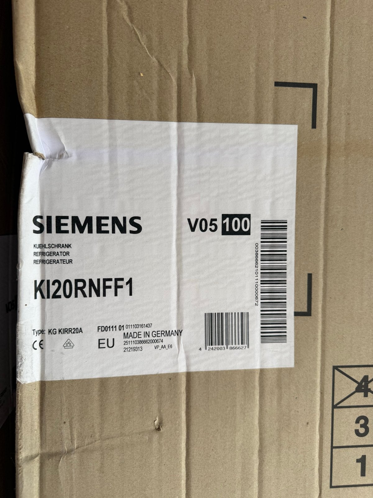 Siemens KI20RNFF Inbouw Koelkast - Nieuw in Doos, Ophalen, 150 tot 200 liter, Zonder vriesvak, Nieuw