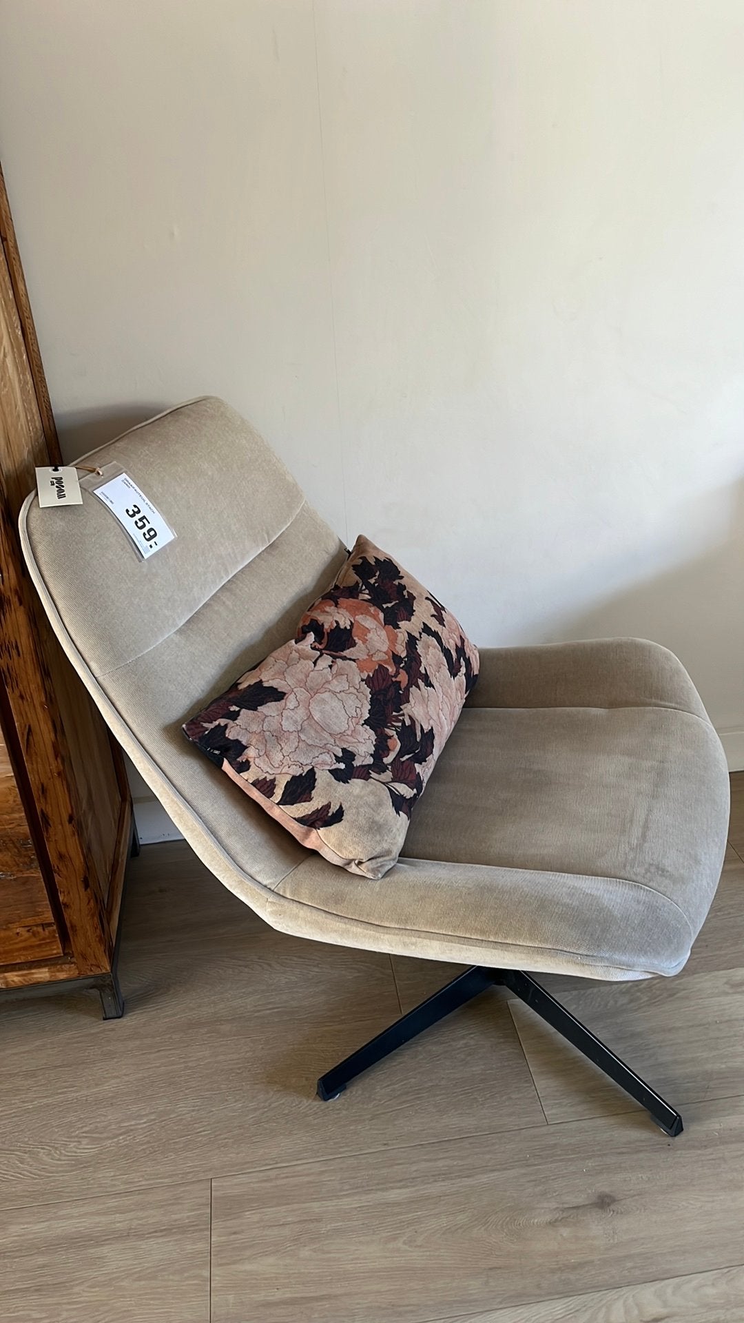 Draaifautail - zandkleur, Huis en Inrichting, Ophalen, Zo goed als nieuw, 75 tot 100 cm, Minder dan 50 cm