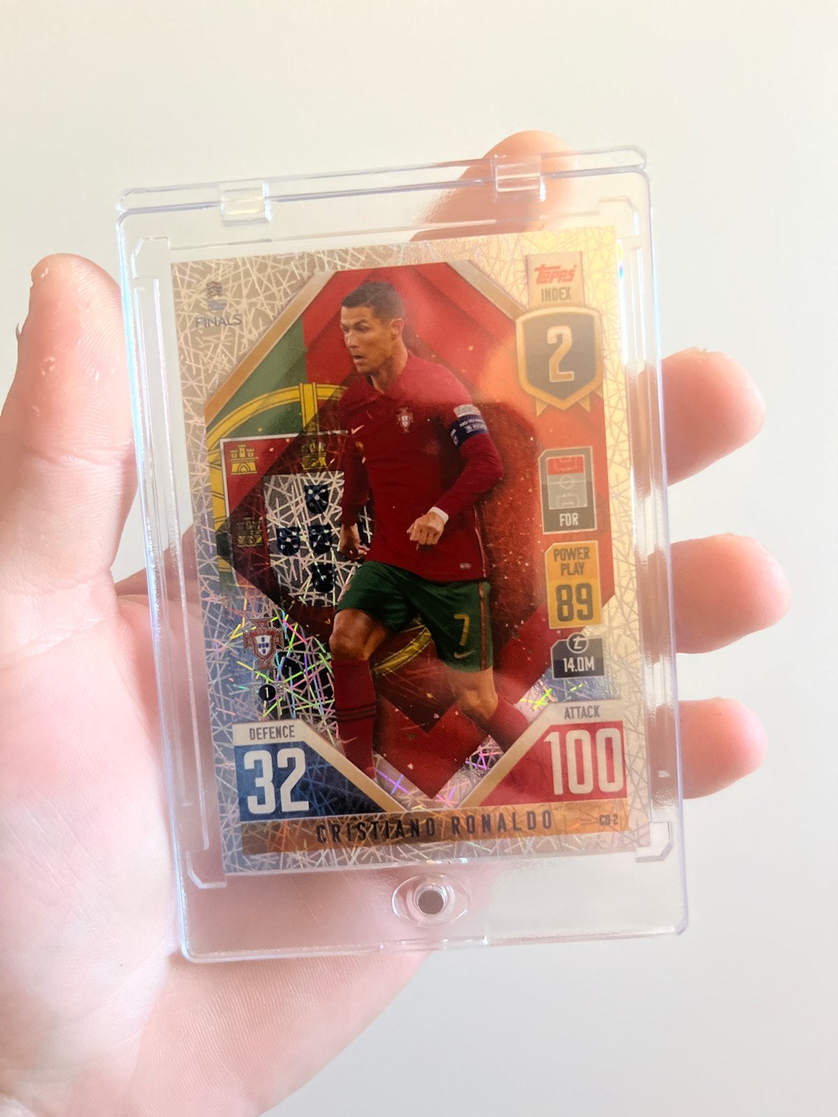 Cristiano Ronaldo Topps Match Attax Kaart Portugal, Ophalen of Verzenden, Zo goed als nieuw, Buitenlandse clubs, Spelerskaart
