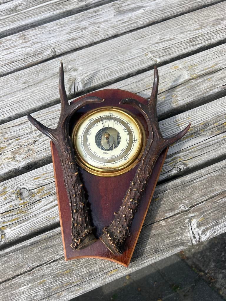 Barometer met ree gewei - Ideaal voor jagershut, Ophalen, Gebruikt, Barometer