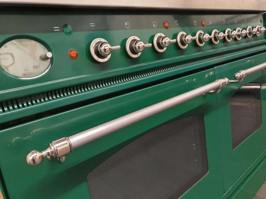 🔥Boretti Fornuis 100cm GROEN & rvs 6 pits 2 ovens, Witgoed en Apparatuur, Fornuizen, Niet ingevuld, 60 cm of meer, Niet ingevuld