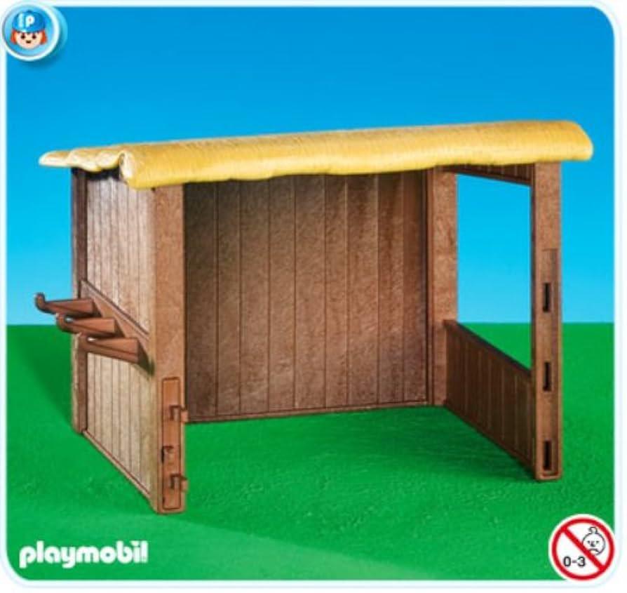 Stal omheining paarden playmobil afdak paard 7751 6423 7437, Kinderen en Baby's, Ophalen, Nieuw, Complete set